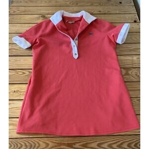 Vintage Lacoste David Crystal Polo Dress Size 18 Women’s Pink